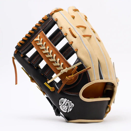 OF8 | One of One - Blonde Black Laced Double Post | 12.75" LHT Outfield Glove