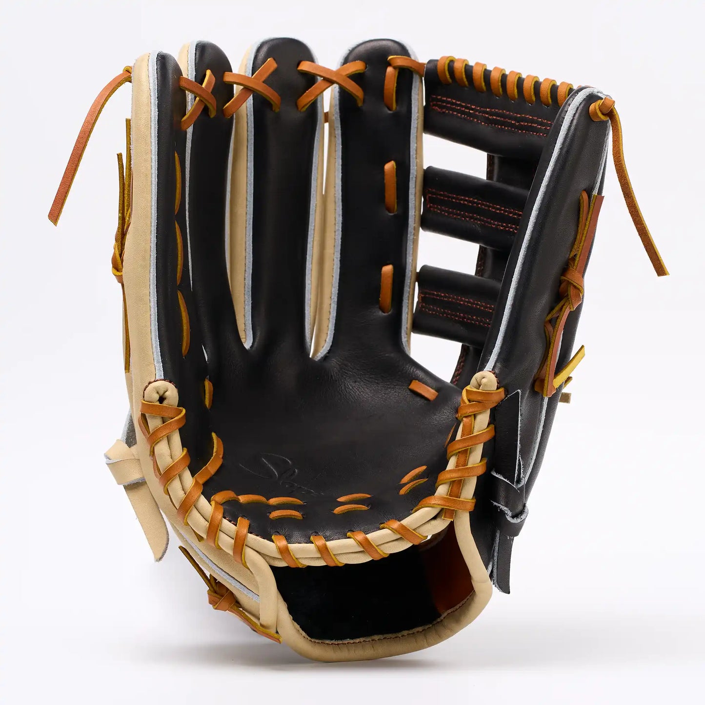 OF8 | One of One - Blonde Black Laced Double Post | 12.75" LHT Outfield Glove