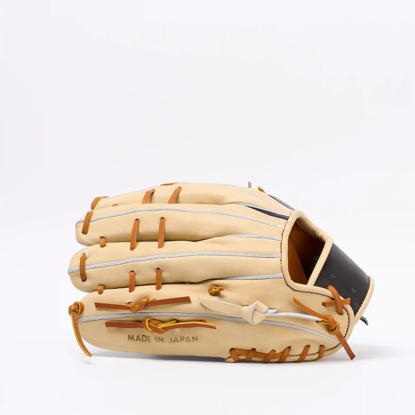 OF8 | One of One - Blonde Black Laced Double Post | 12.75" Outfield Glove