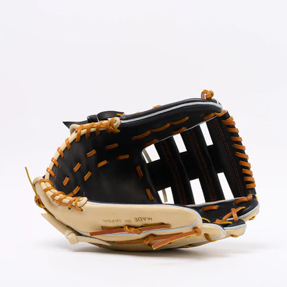 OF8 | One of One - Blonde Black Laced Double Post | 12.75" Outfield Glove