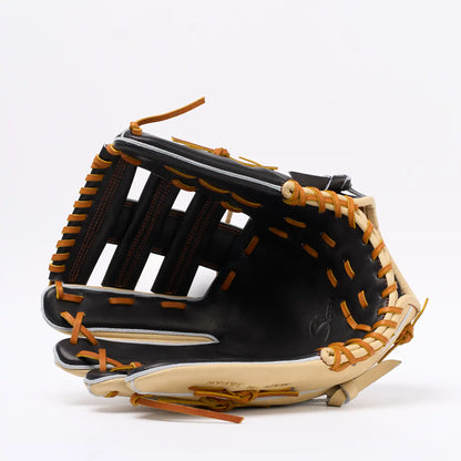OF8 | One of One - Blonde Black Laced Double Post | 12.75" LHT Outfield Glove